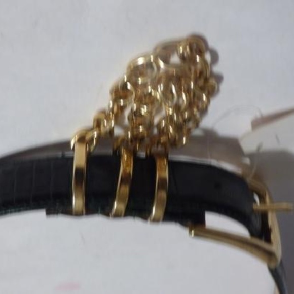 Doncaster Spruce Croc Leather w Gold Buckle Chain main image 7